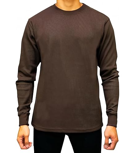 PRO 5 Mens Casual Long Sleeve Thermal, Small, Black at Amazon